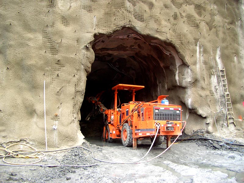 Truck entering mine in Frasers Decline site