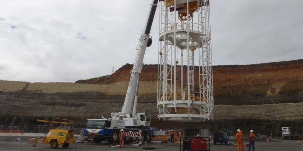 Byrnecut Shaft Sinking equipment being placed in Ernest Henry project